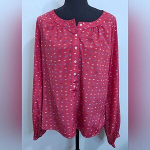 VTG Pink Lips Barbiecore Novelty Print Maximalist Whimsical Playful Top 15/16